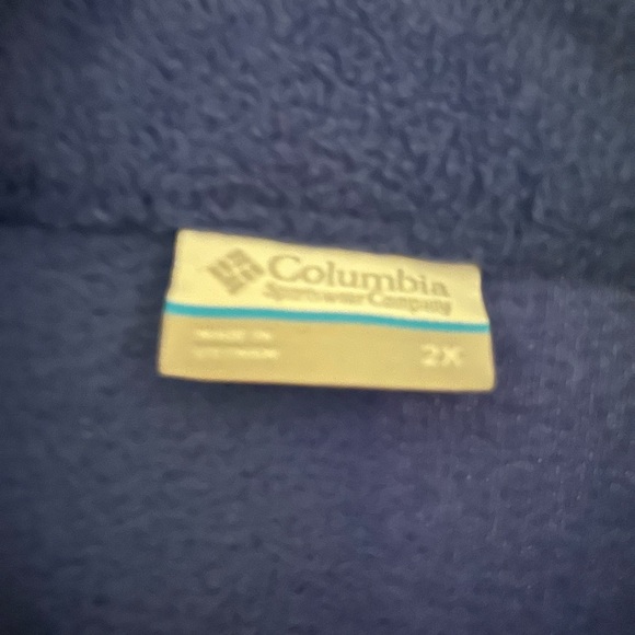 Columbia Navy Blue Fleece Full Zip Jacket - Picture 2 of 6